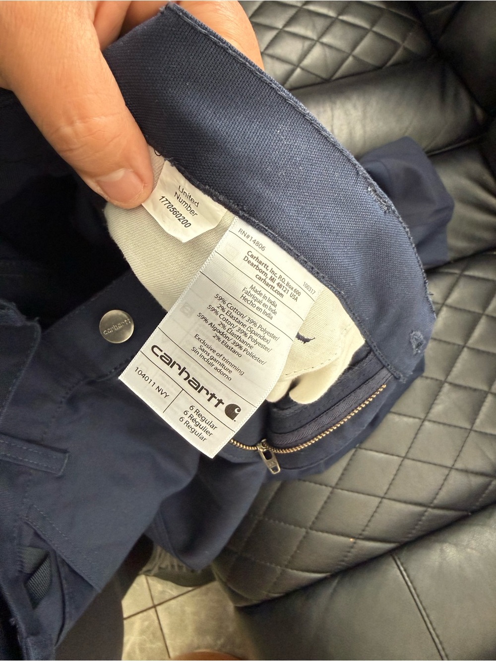 Carhartt Navy Straight-Leg Women's Cargo Pants - Picture 6 of 6